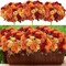 12 Pcs Artificial Fall Flowers, Faux Silk Chrysanthemum Mums Bouquet in Burnt Orange, Red and Yellow for Vase Arrangements, Autumn Wedding, Thanksgiving, Home and Table Centerpiece Decor